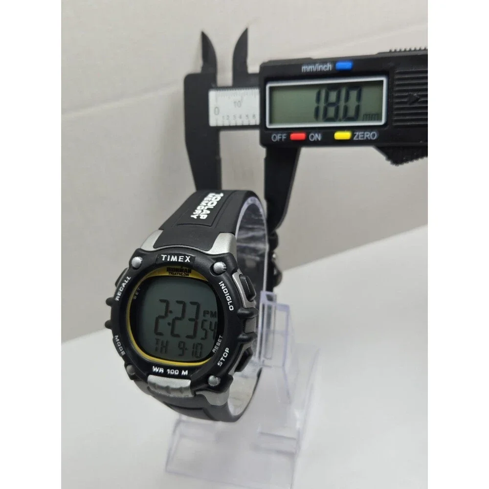 Timex Ironman Triathlon T5E231 Mens 46mm Watch Indiglo 100Lap WR100M New Battery